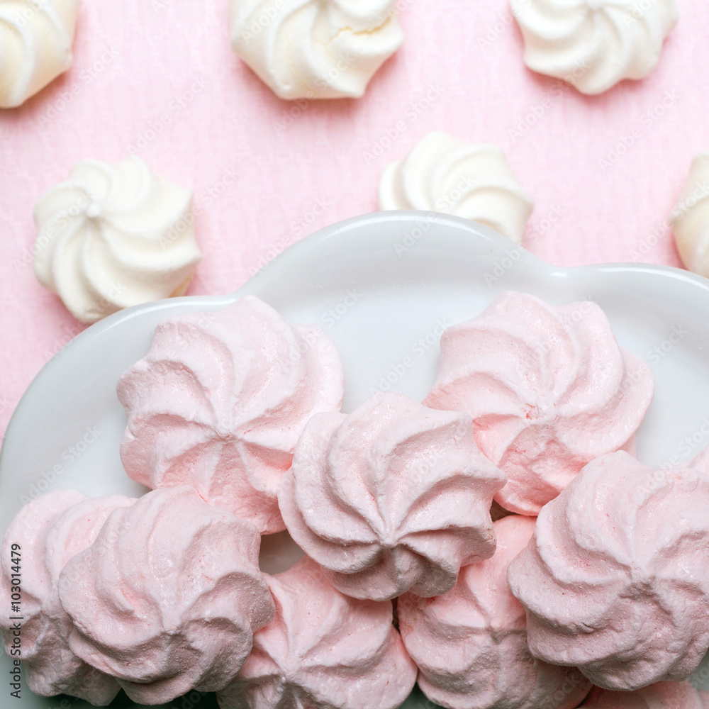 small spiral meringues - shallow depth of field small spiral meringues - shallow depth of field