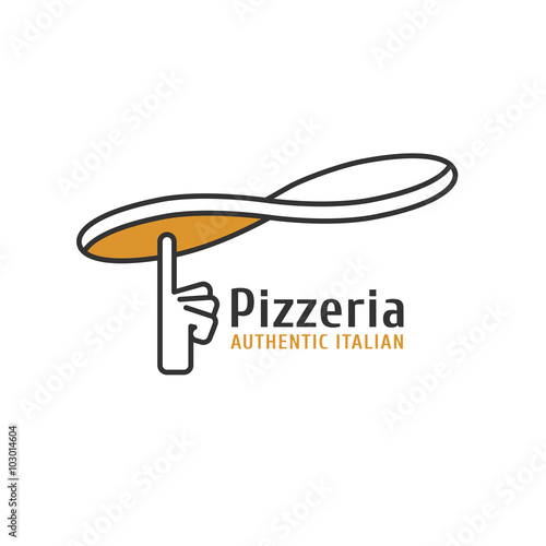 Vector logo, design element for pizza, pizzeria, pizza delivery, Italian restaurant