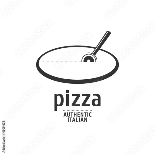 Vector logo, design element for pizza, pizzeria, pizza delivery, Italian restaurant