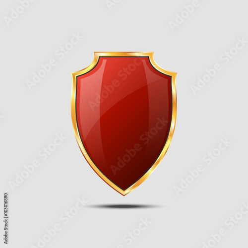 Metallic red golden shield Free Download Metallic red golden shield - GFXLoad