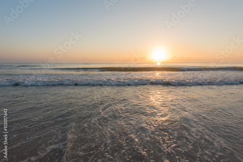 Morning with beautiful beach