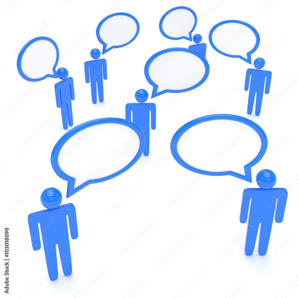 people with talk bubbles isolated over a white background people with talk bubbles isolated over a white background