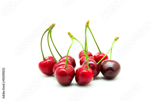 Wallpaper Mural Sweet cherry isolated on white Torontodigital.ca