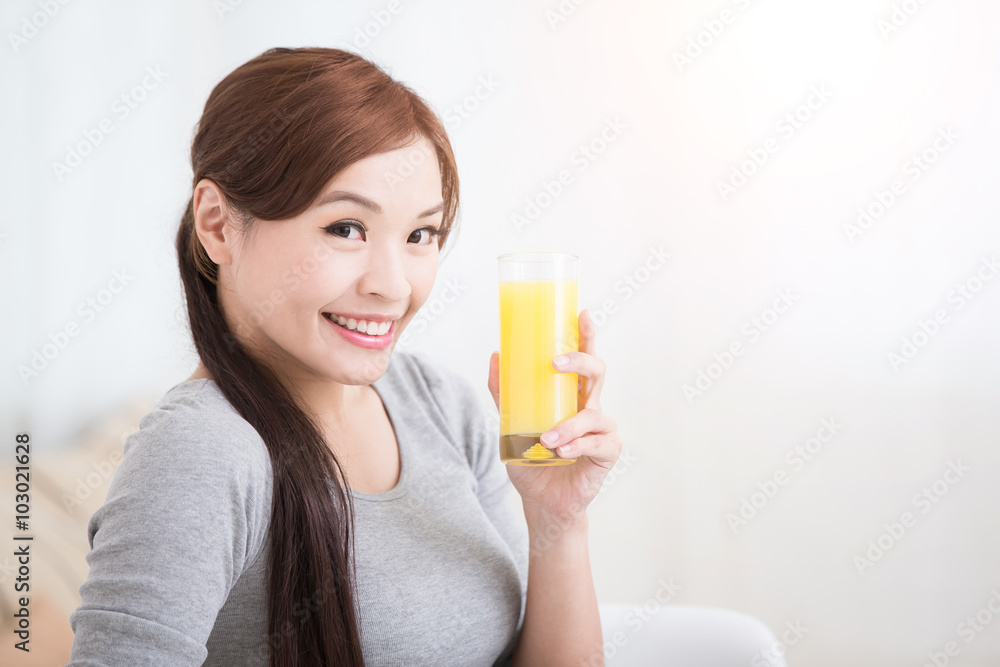 woman hold orange juice woman hold orange juice