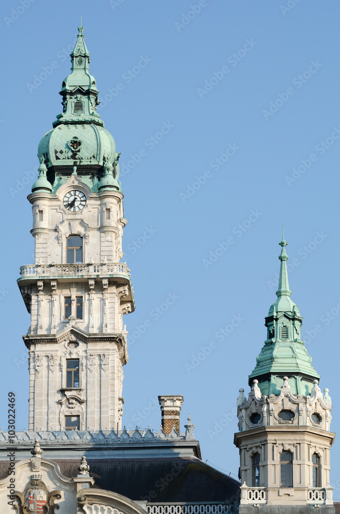 Fototapeta premium Gyor City Hall Towers