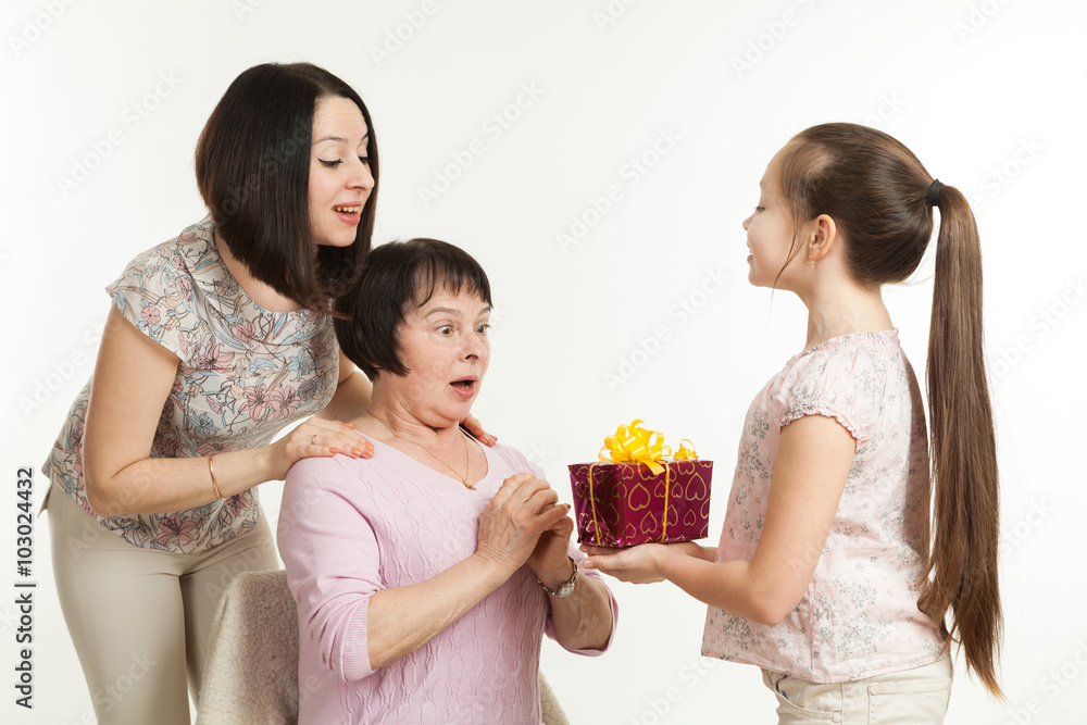 the daughter and the granddaughter give a gift the daughter and the granddaughter give a gift