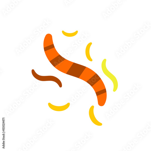 Helminth flat icon