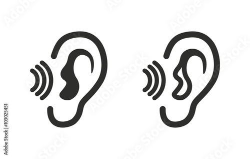 Ear  - vector icon.