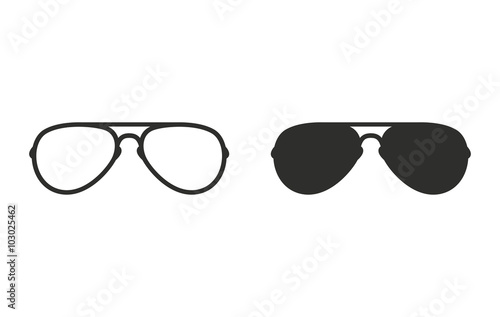 Glasses - vector icon.