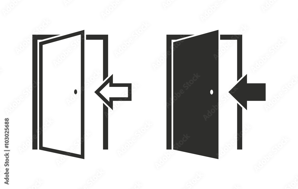 Door - vector icon. Door - vector icon.