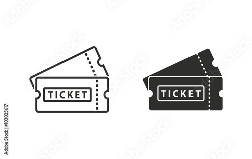 Ticket - vector icon.