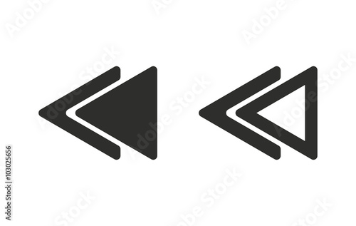 Backward- vector icon.
