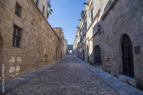 Fototapeta Naklejka Na Ścianę i Meble -  Old town streets, Rhodes Greece