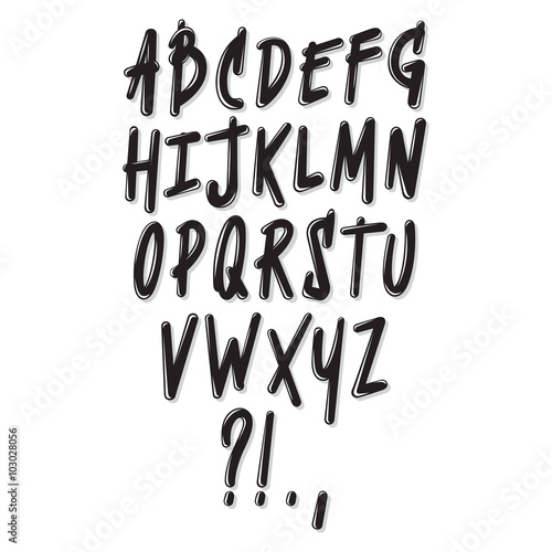 dynamic hand drawn font