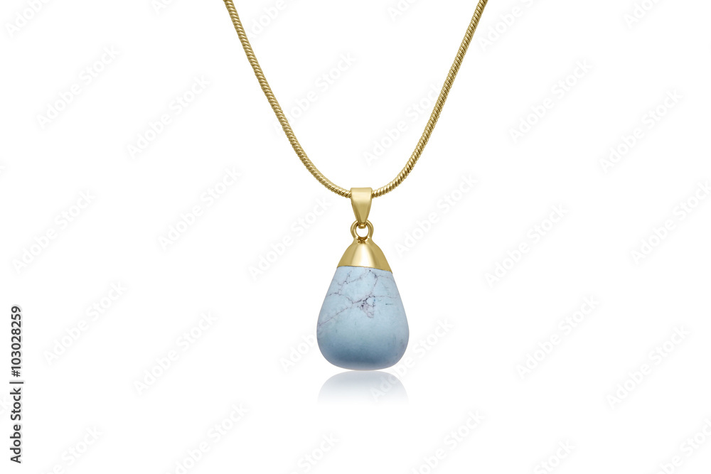 Beautiful Bohemian Style Robin's Egg Blue Turquoise Rock Necklace with Liquid Gold Top Beautiful Bohemian Style Robin's Egg Blue Turquoise Rock Necklace with Liquid Gold Top