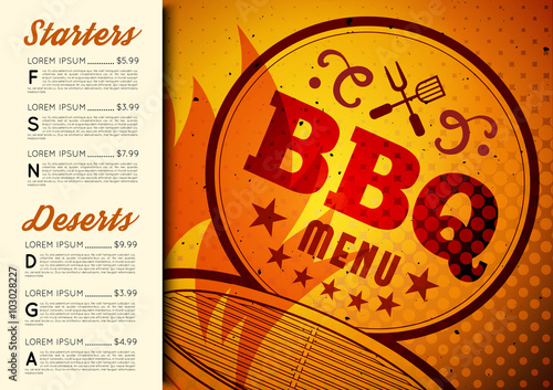 BBQ brochure menu design