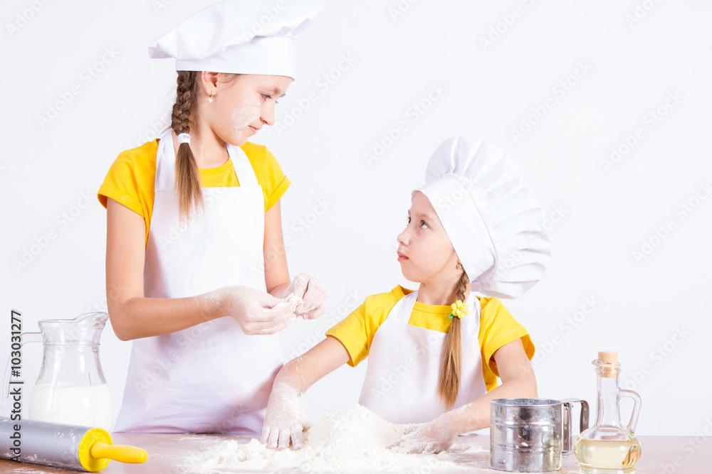 two little chef's in the kitchen playing cook out flour two little chef's in the kitchen playing cook out flour