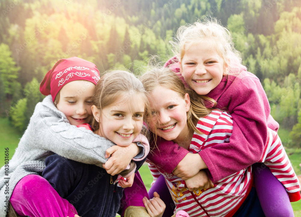 Little girls outdoor