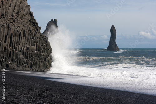 Icelandic black sand beach