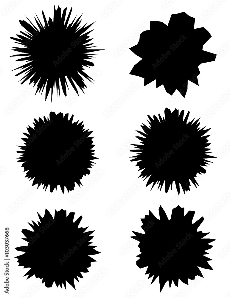Set of holes with cracks in the paper. Eps 10 Set of holes with cracks in the paper. Eps 10