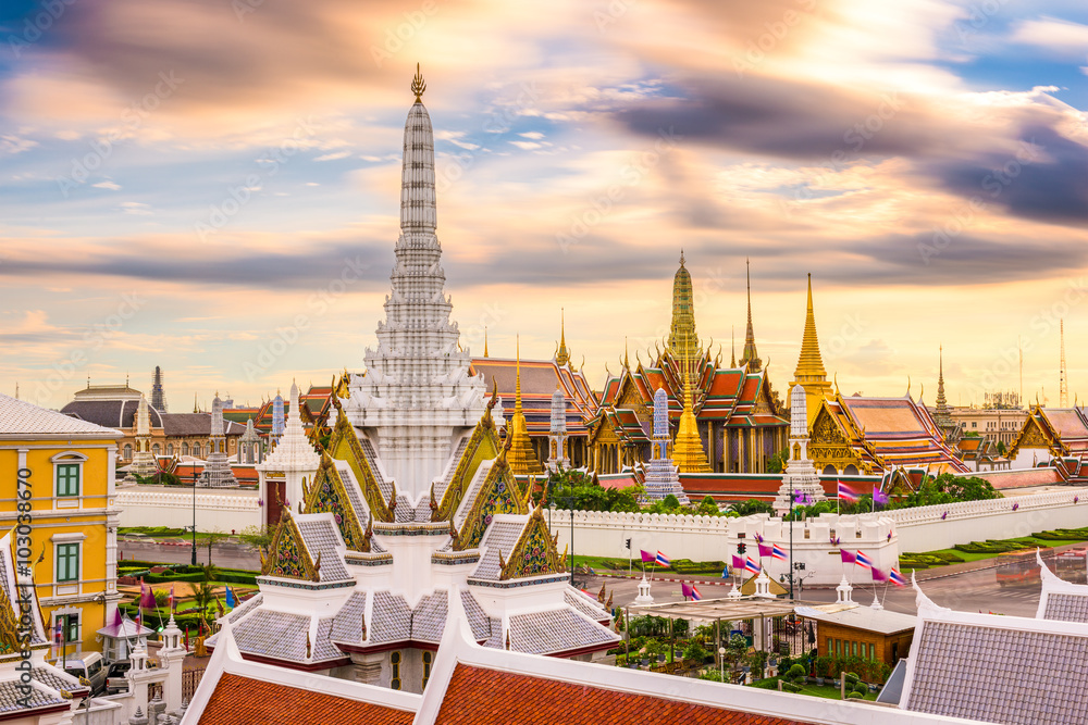 Bangkok Thailand Temples Skyline