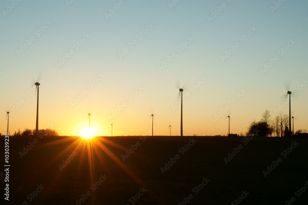 Field of wind generators