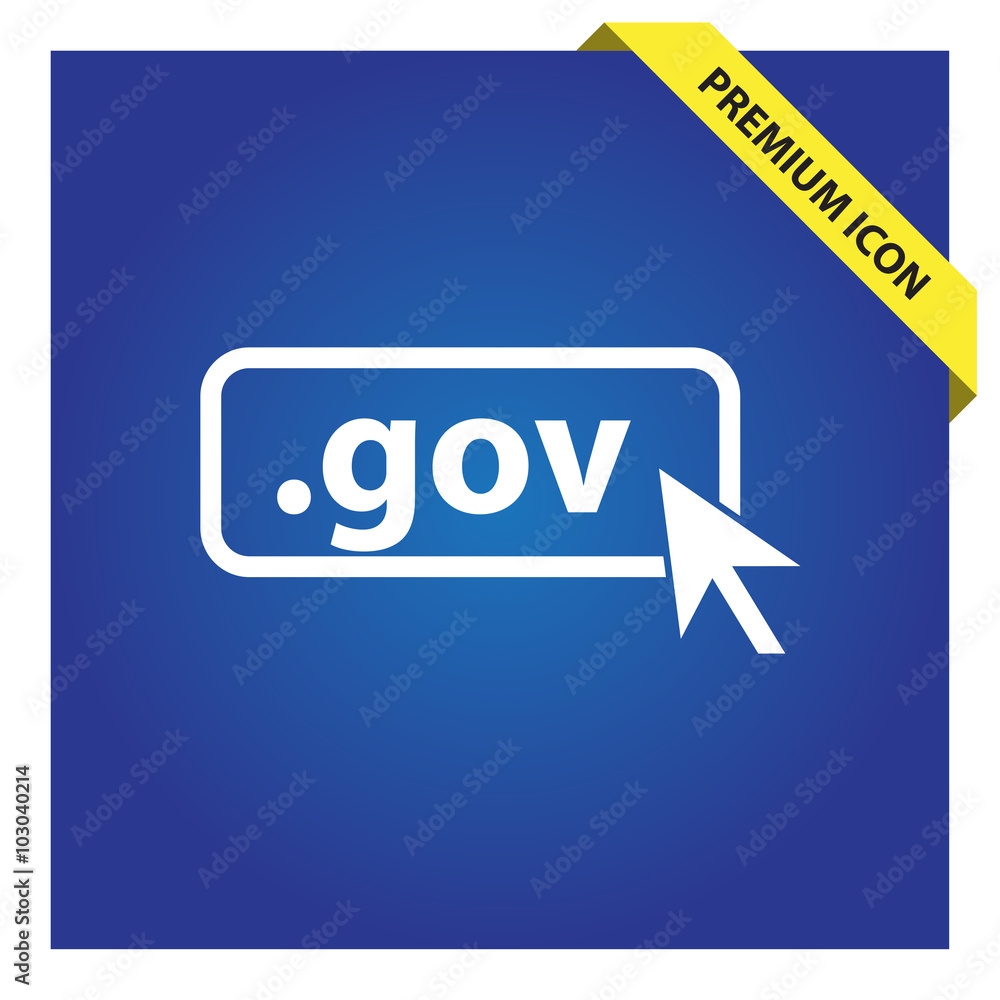 Domain GOV icon. Top-level internet domain Domain GOV icon. Top-level internet domain