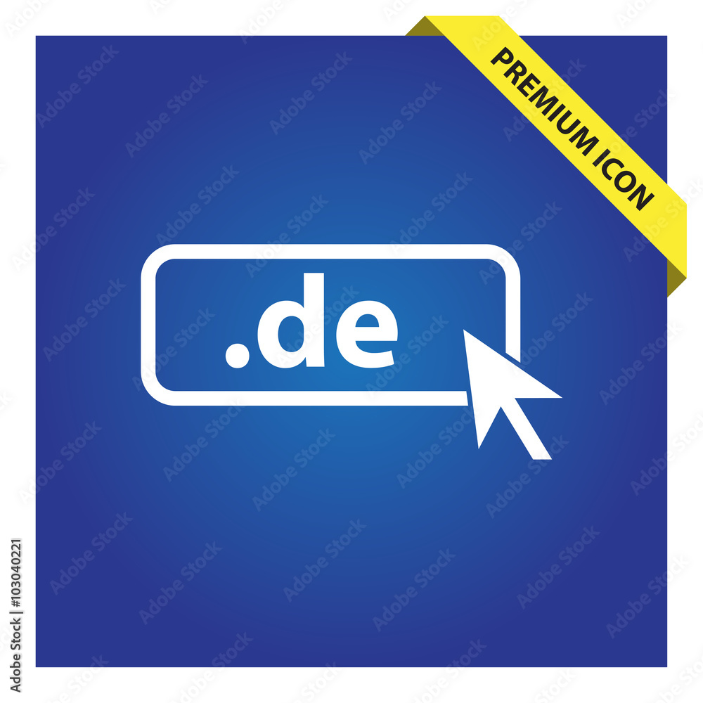 Domain DE icon. Top-level internet domain Domain DE icon. Top-level internet domain