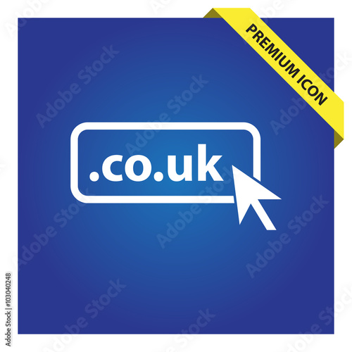 Domain CO UK icon. Top-leve...