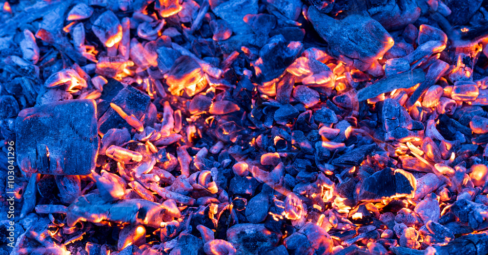 burning charcoal as a background. texture burning charcoal as a background. texture