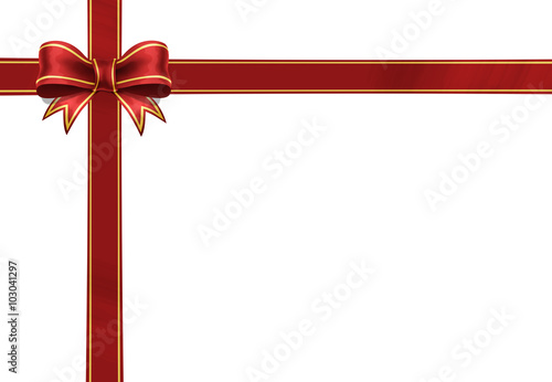 bow gift wrapping ribbon red ribbon isolated on a white background birthday celebration