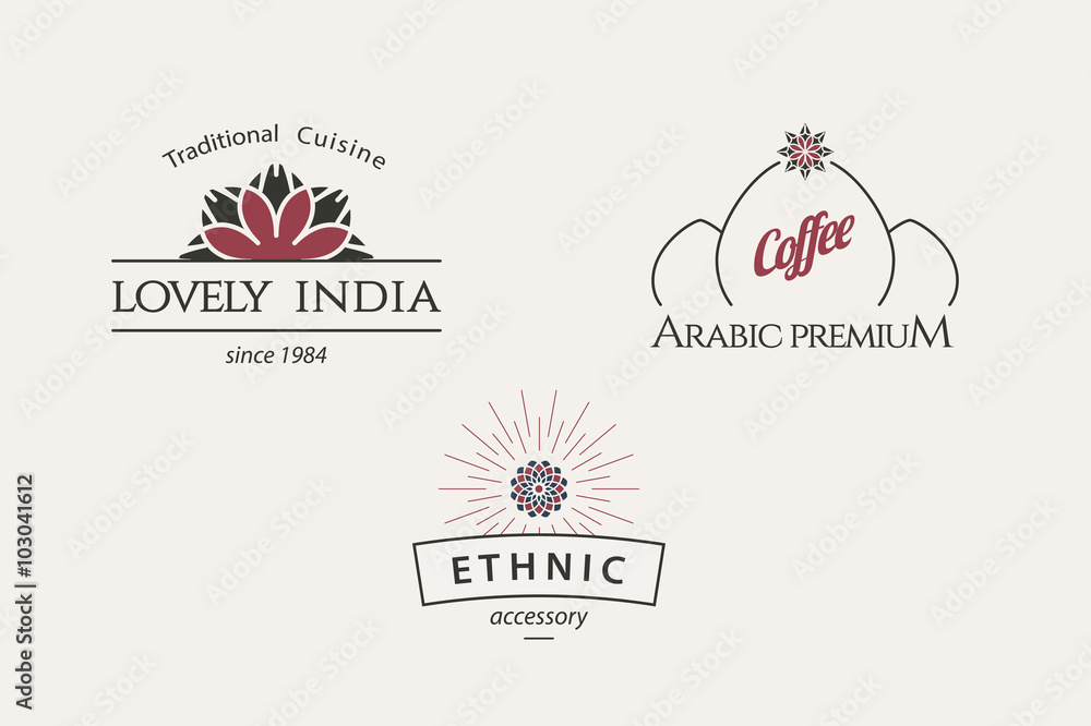 Vector asian logo templates