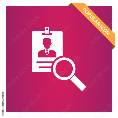Search ID card icon