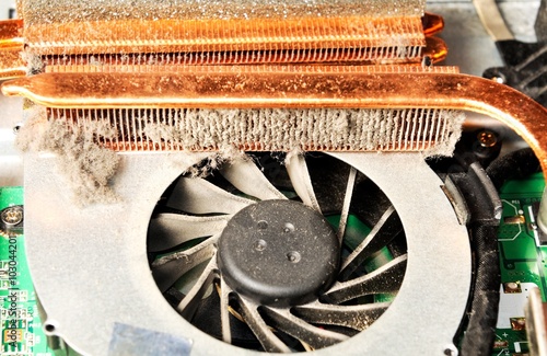 Dust on laptop fan