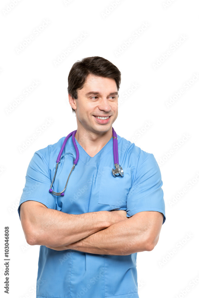 Smiling doctor isolated. Smiling doctor isolated.