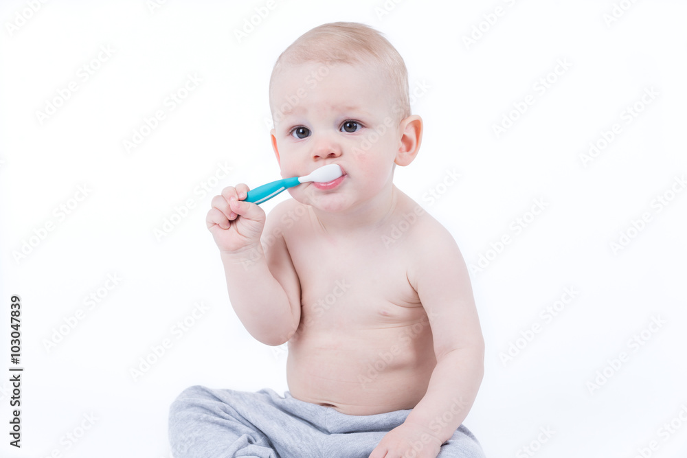 Baby with spoon Baby with spoon