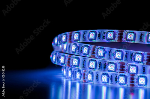 led strip lights, blue color