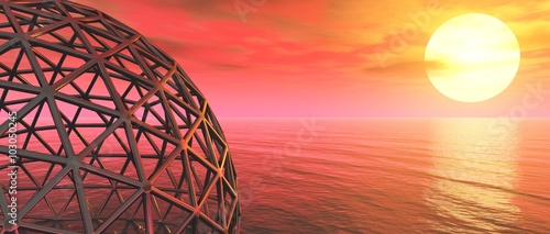 Fototapeta Naklejka Na Ścianę i Meble -  Sci-Fi Landscape 1