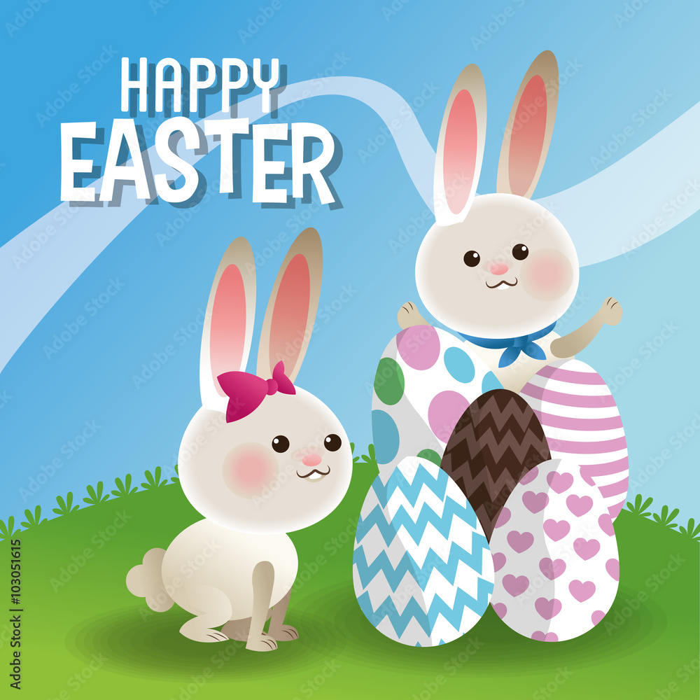 Happy easter design Happy easter design
