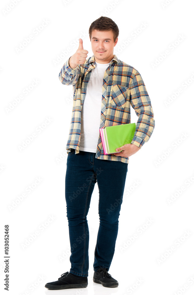 Young student carrying books Young student carrying books
