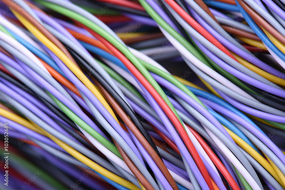 Colored telecommunications cables and wires Colored telecommunications cables and wires