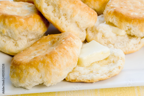 Homemade Baked Biscuits with Butter