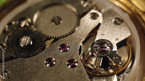 Wallpaper Mural Watch mechanism close-up with dynamic lighting Torontodigital.ca