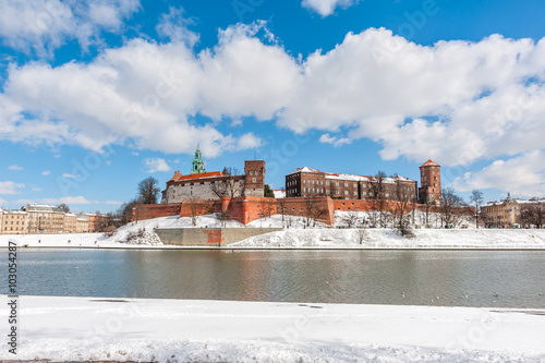 Historic royal Wawel Castle in Cracow, Poland