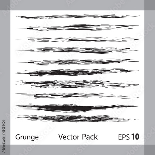 Grunge design brush elements. Vector illustration. Eps 10