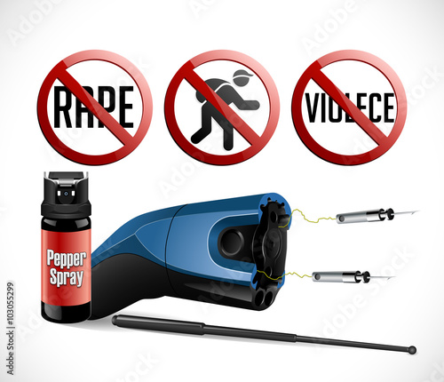 Self defense weapons - taser, pepper spray