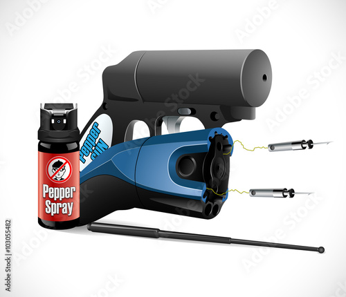 Self defense weapons - taser, pepper spray and pepper pistol
