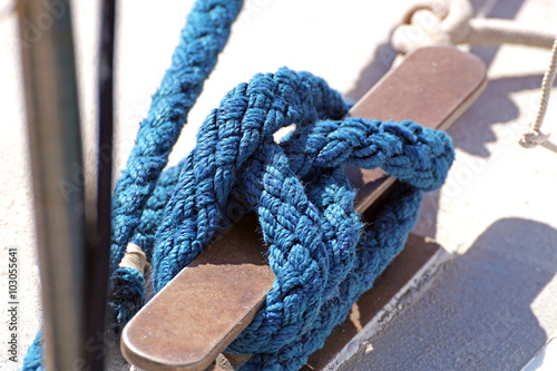 nautical rope on the pier