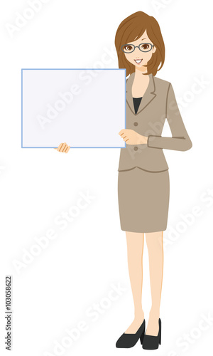 ビジネスウーマン　秘書　フリップ