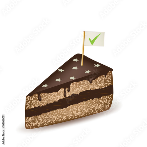 Check Mark Flag Chocolate Cake
